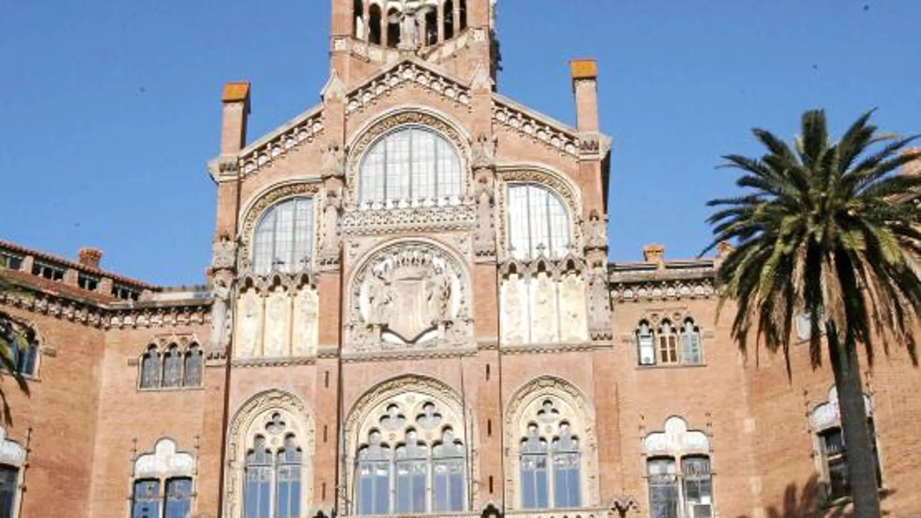 Entrada del recinto histórico del Hospital de Sant Pau de Barcelona