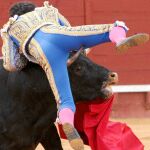 Cayetano sufre una cornada en el muslo en Jerez
