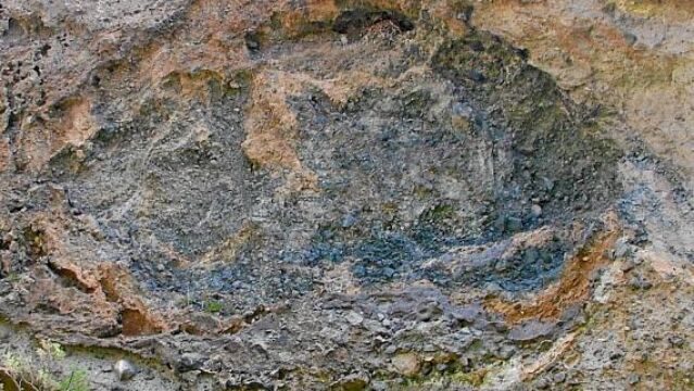 Restos de la erupción en Abona