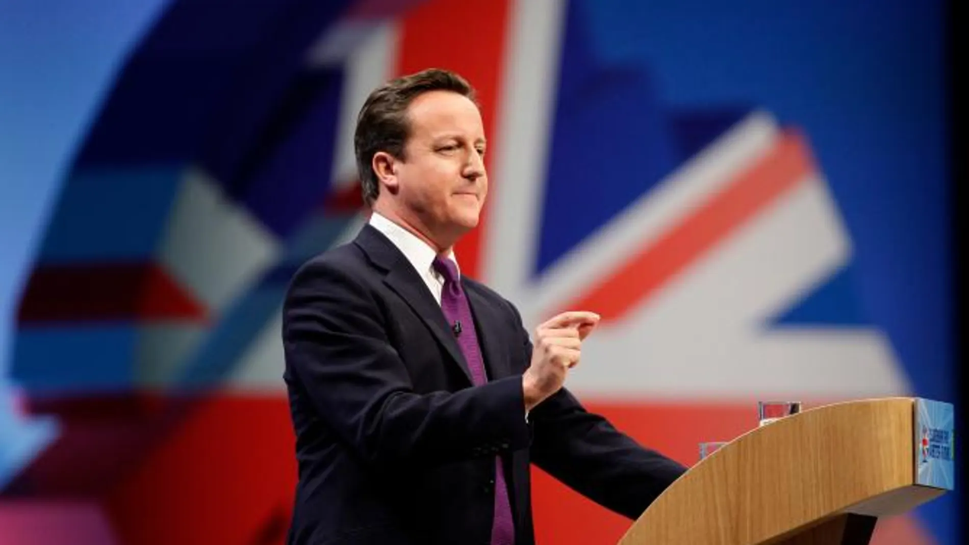 El primer ministro británico David Cameron durante el congreso anual del Partido Conservador británico