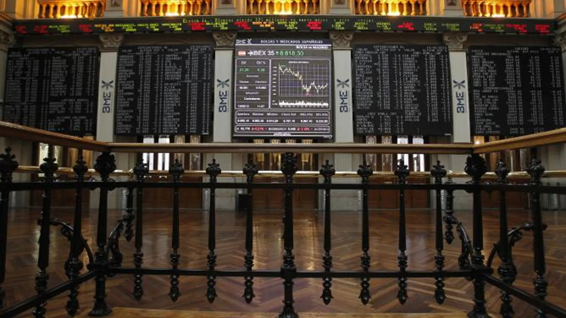 El Ibex pierde los 8700 puntos tras caer un 126 %