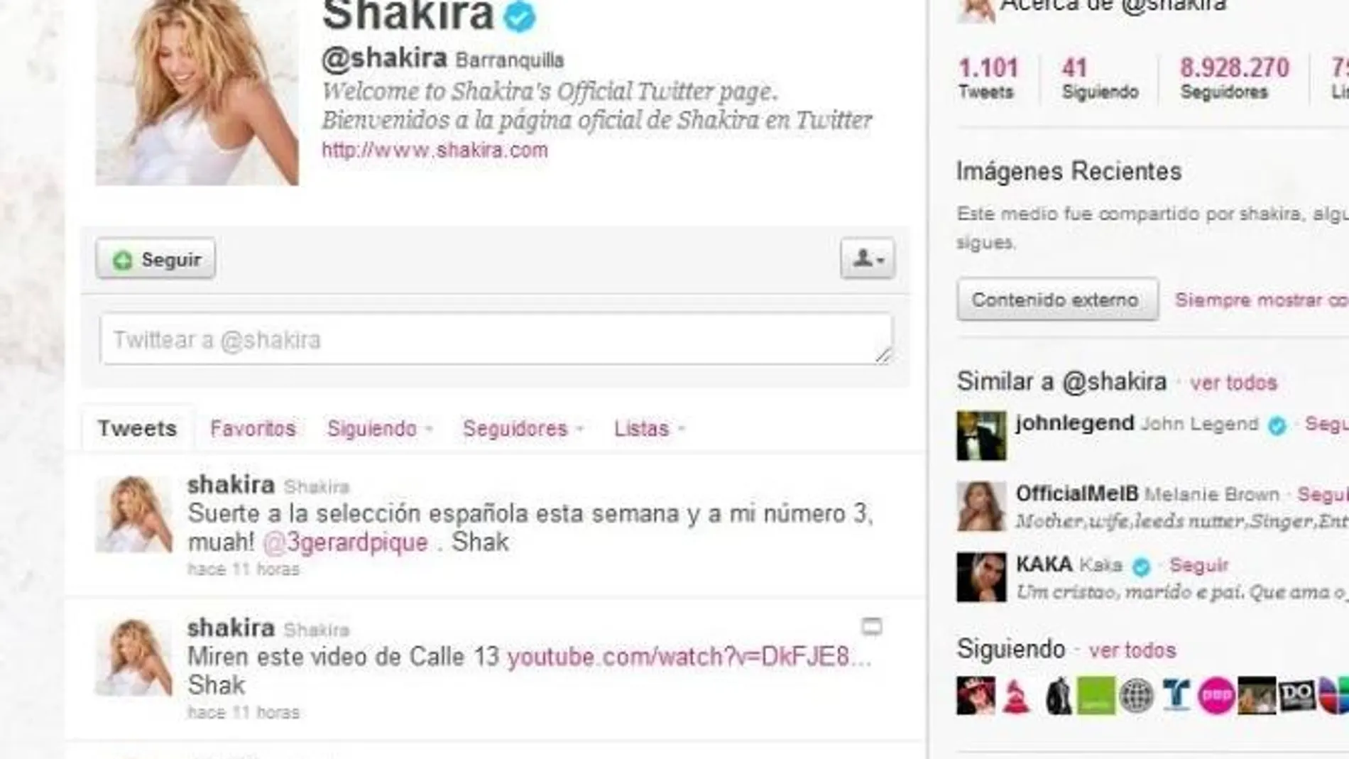 Shakira y Piqué más twitter-enamorados que nunca