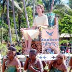 Kate Middleton en uno de los momentos de su viaje a Islas Salomon esta semana
