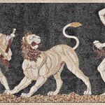 Uno de los mosaicos que se pueden contemplar en la exposición «En el reino de Alejandro Magno»