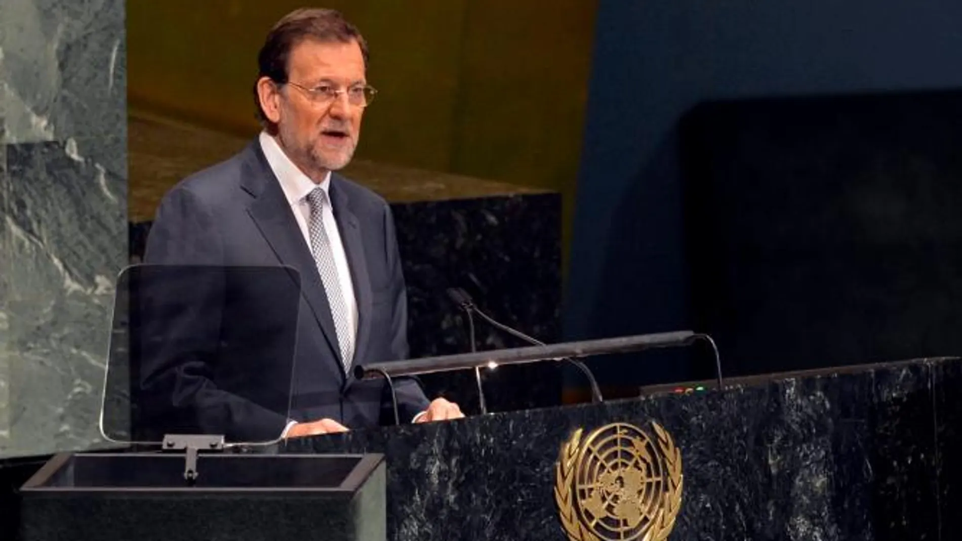 Rajoy durante su discurso en la sesión inaugural de la 67ª Asamblea General de Naciones Unidas
