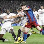 Messi, en un Barça-Sevilla del curso pasado