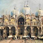 Detalle de «La Plaza de San Marcos en Venecia», de Cannaleto, que forma parte de la exposición que se podrá ver en los Centros de Integración de Inmigrantes