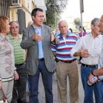 El portavoz del PSOE en el Ayuntamiento, Juan Espadas, ayer en el Parque Alcosa