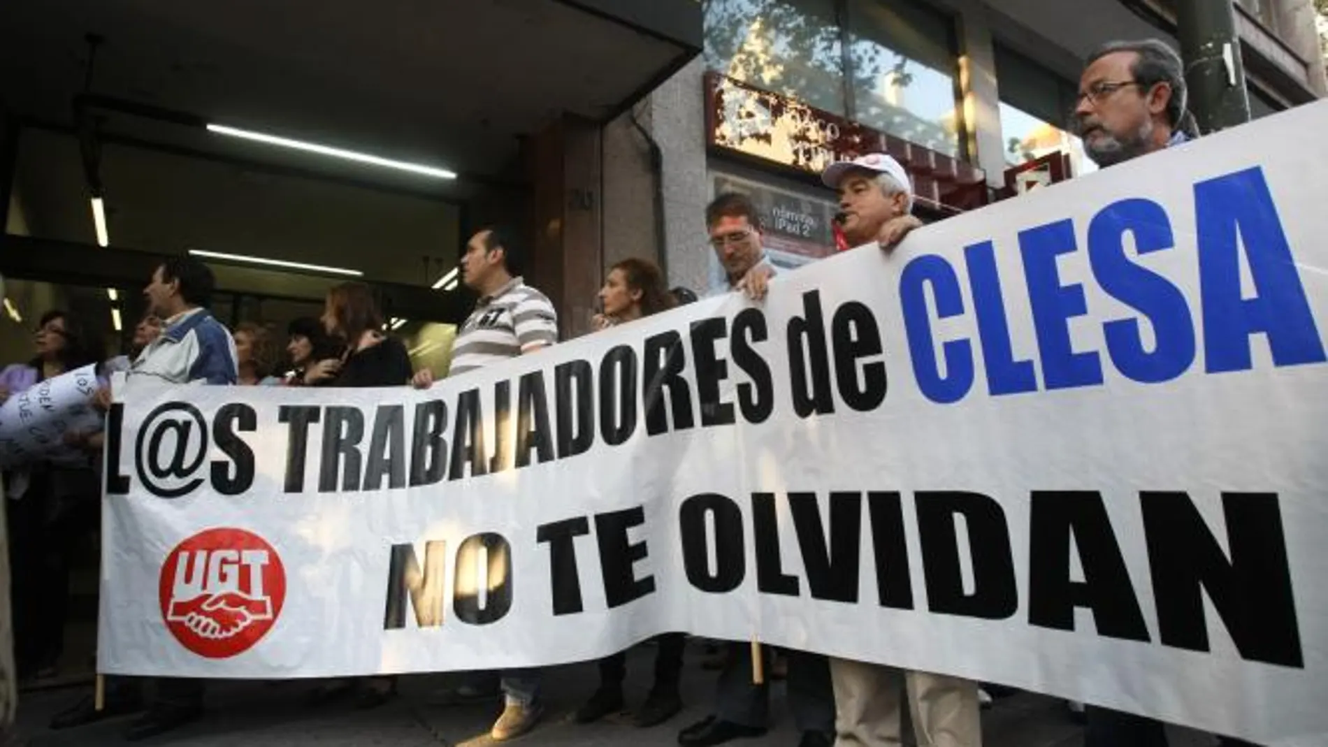 Los trabajadores de Clesa en la Audiencia Nacionak donde acudió a declarar Ruiz Mateos