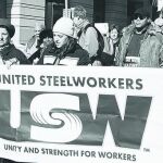 Protesta de trabajadores del USW, el sindicato más importante de la industria en Estados Unidos