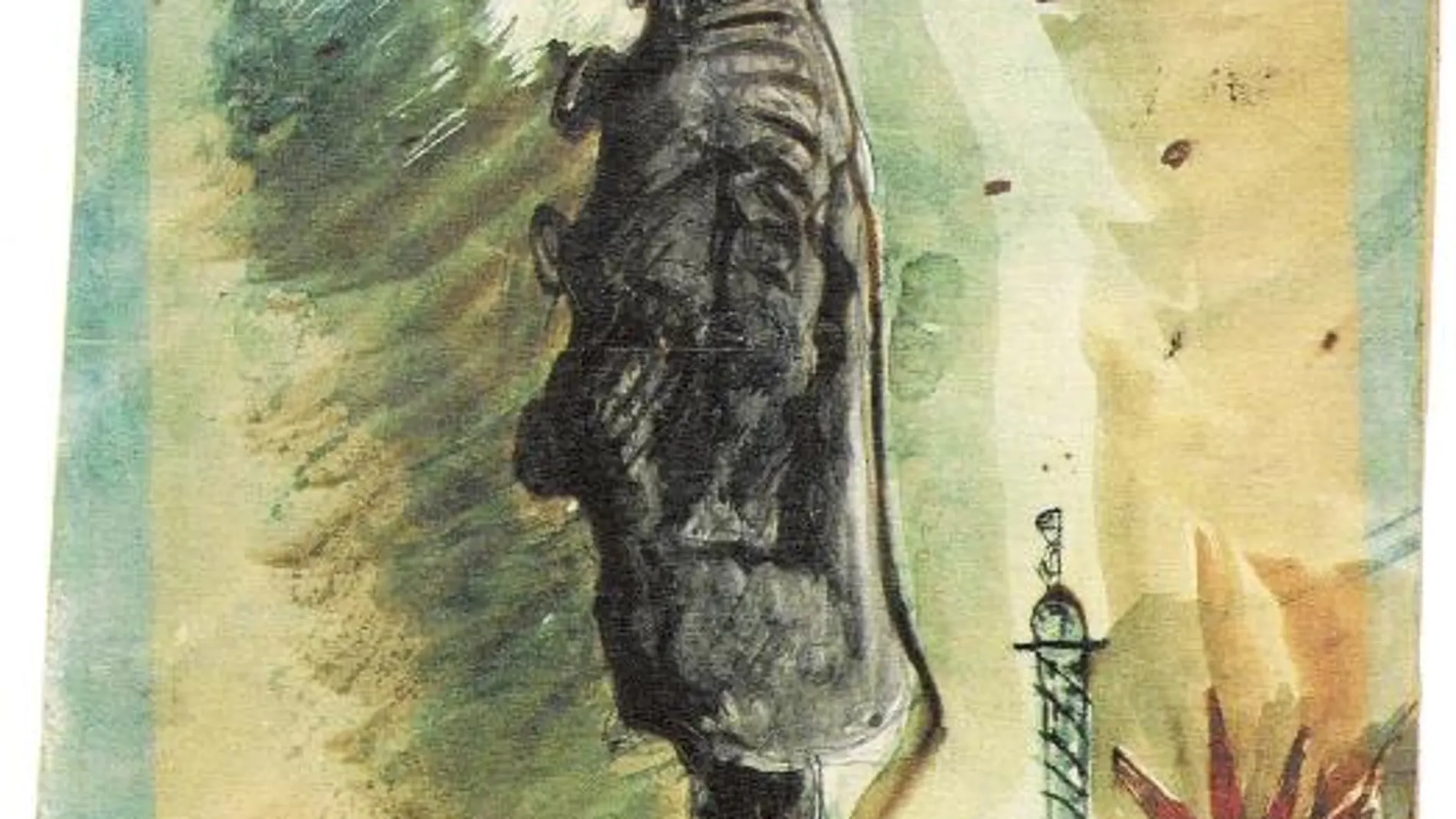 Autorretrato titulado «Baudelaire bajo la influencia del hachís», que ahora pertenece a una colección privada