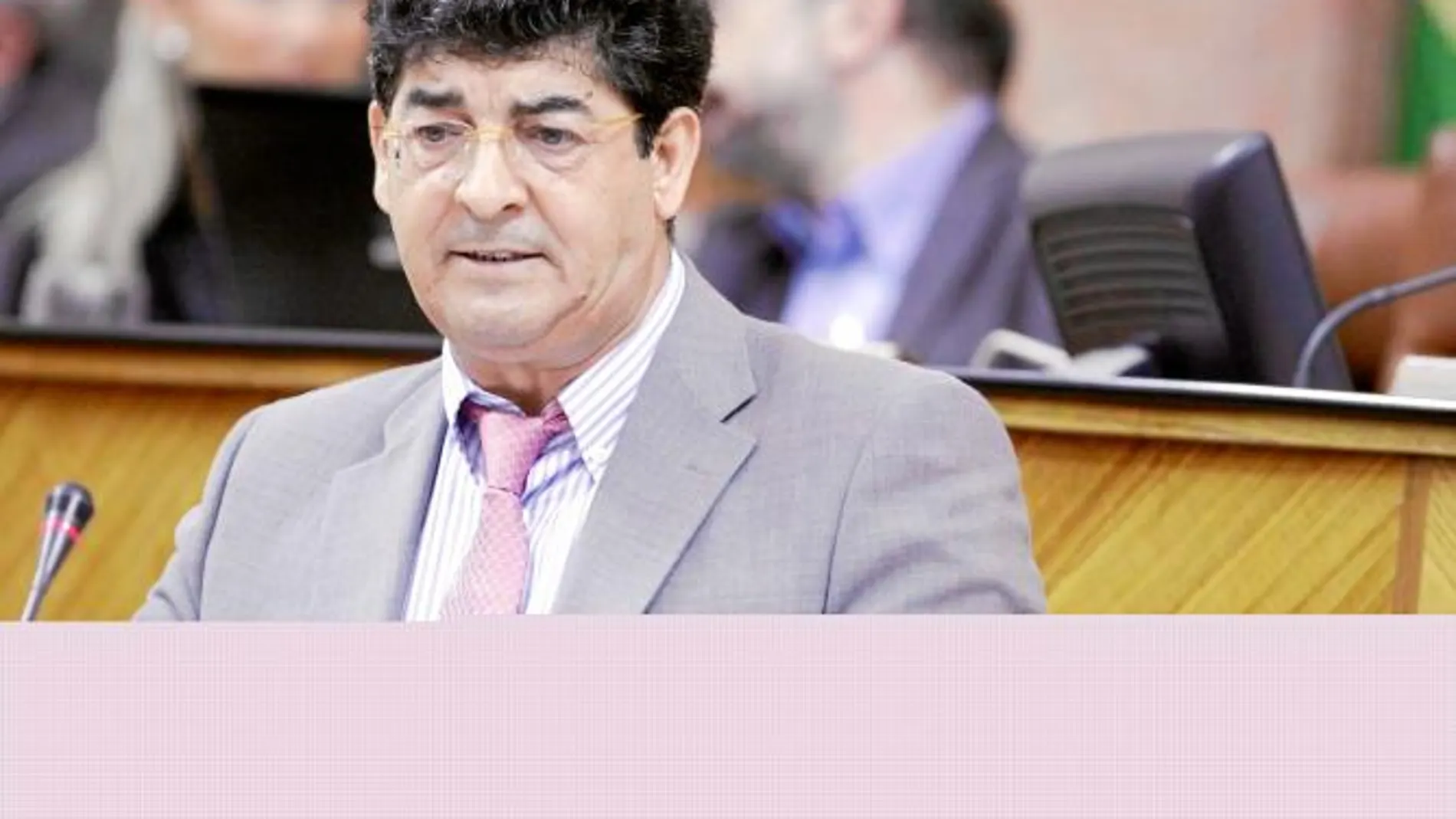 El vicepresidente de la Junta, Diego Valderas, en una comparecencia en el Parlamento