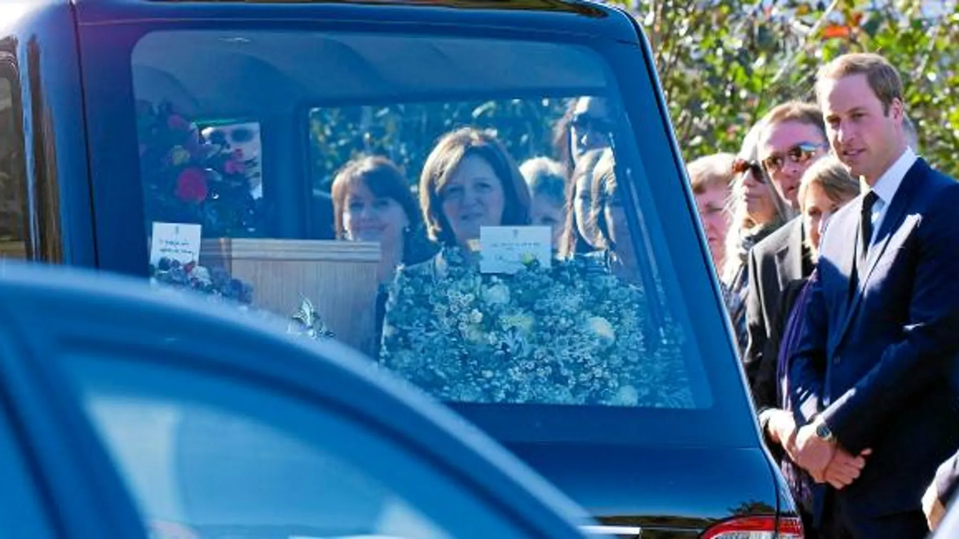El príncipe Guillermo, en el funeral de Powell, celebrado el pasado miércoles