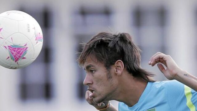 Neymar, en un entrenamiento