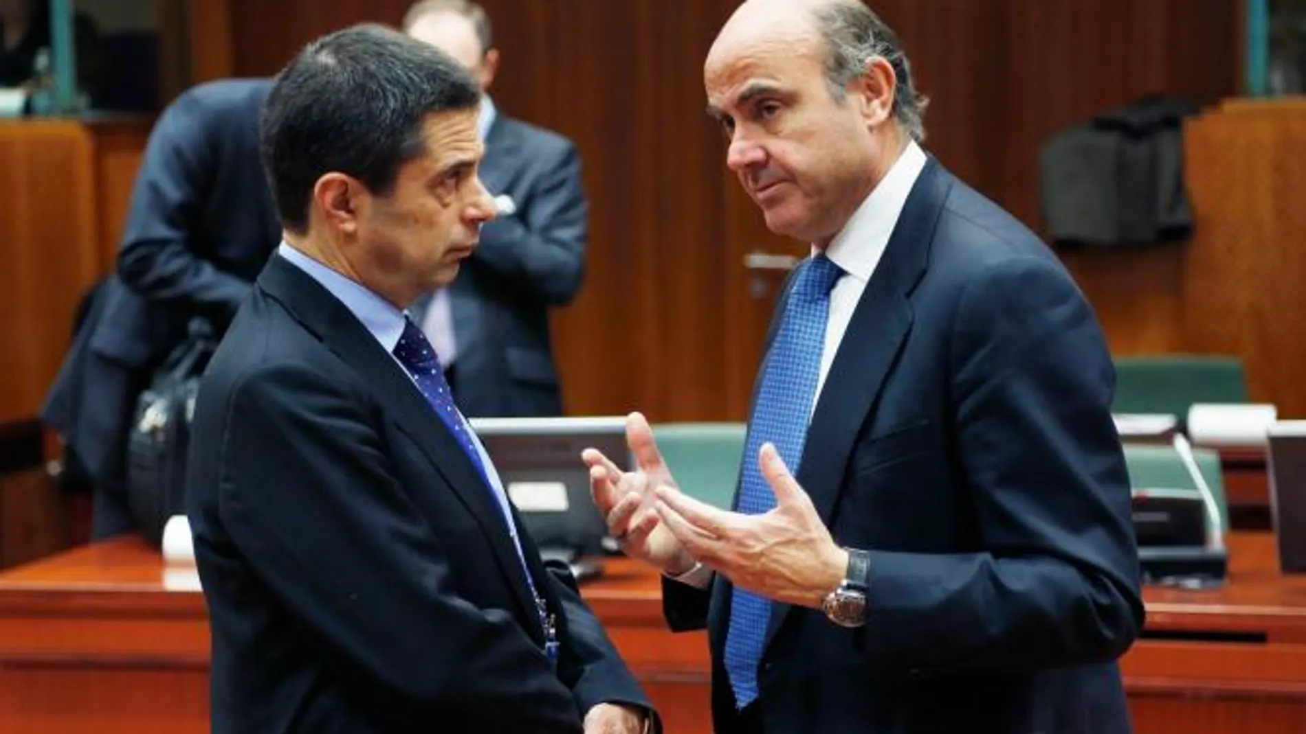 Guindos con el ministro de finanzas portugués, Vitor Gaspar