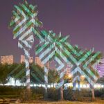 Ocho instalaciones geométricas de luz se proyectarán sobre los árboles de los Jardines del Turia de Valencia