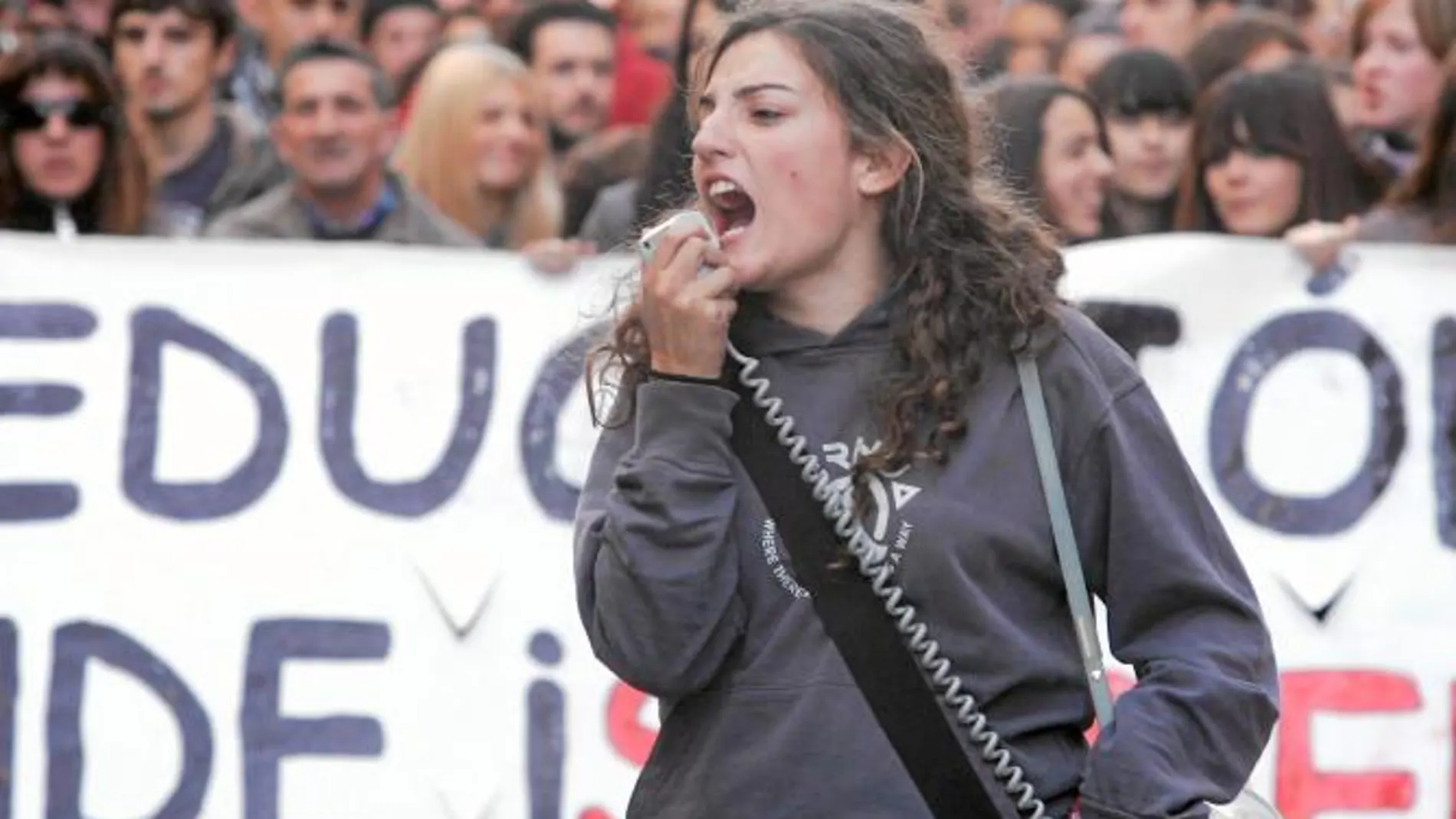 Los jóvenes en las protestas.