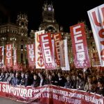 Gran presencia de miembros del PSOE en la manifestación de Madrid