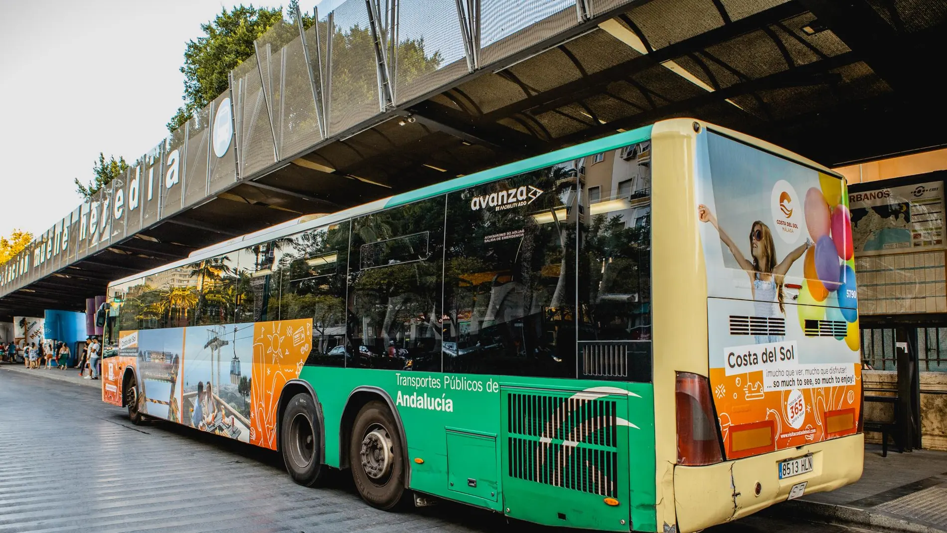 Un autobús en Málaga