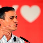 Sánchez ha instado al inicio de su intervención, en clave valenciana, a Ximo Puig a buscar "un sitio más grande"para que nadie se quede fuera