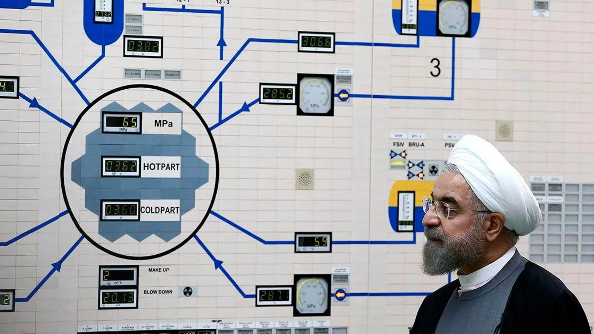 El presidente de Irán Hasan Rohani visita una planta nuclear /EFE