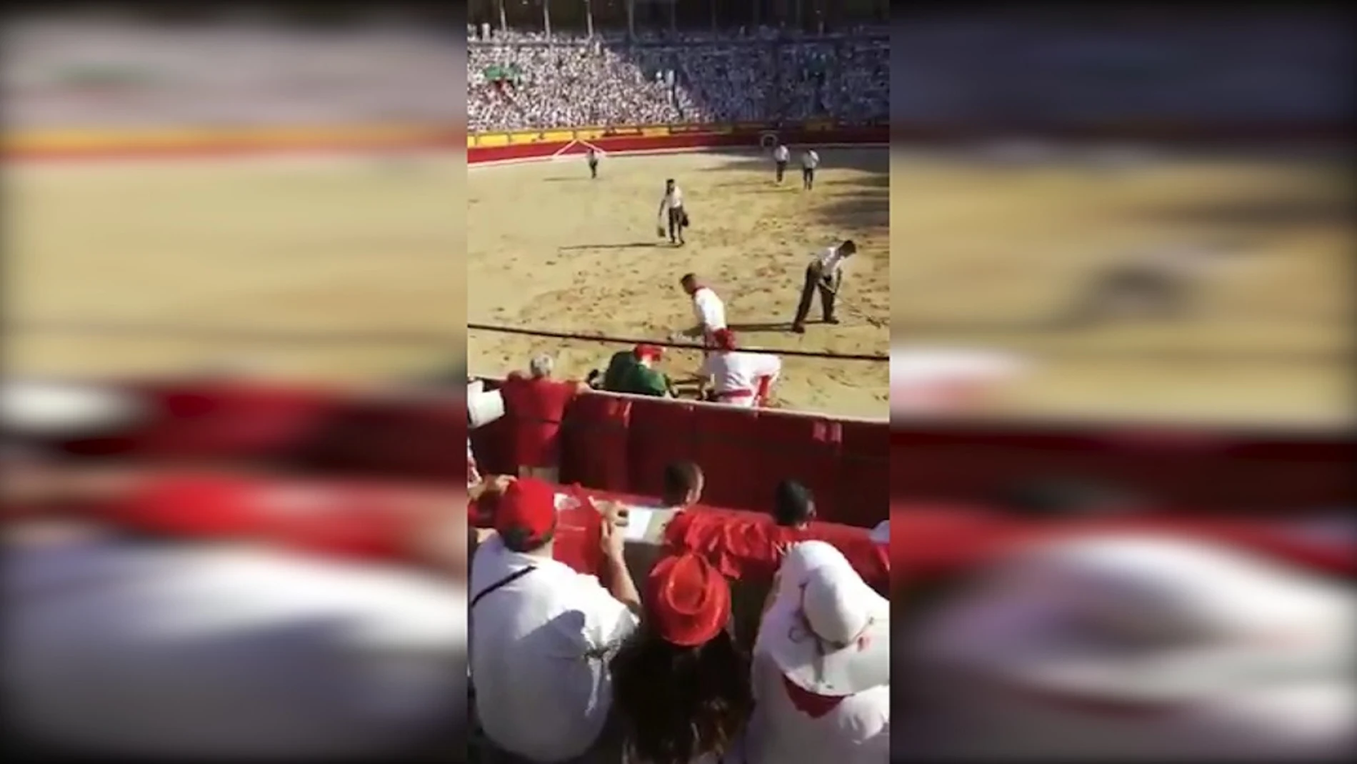 Activistas antitaurinos interrumpen una corrida en Pamplona
