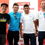 Esteban Chaves, Miguel Ángel López, Nairo Quintana y Alejandro Valverde