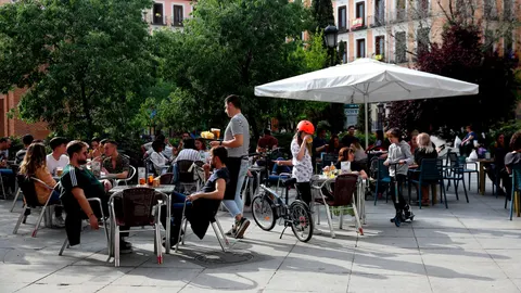 Terraza de un bar de Castilla y León