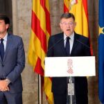 El alcalde de Alicante, Luis Barcala, junto al presidente de la Generalitat, Ximo Puig