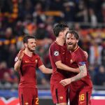 De Rossi celebra un gol de la Roma
