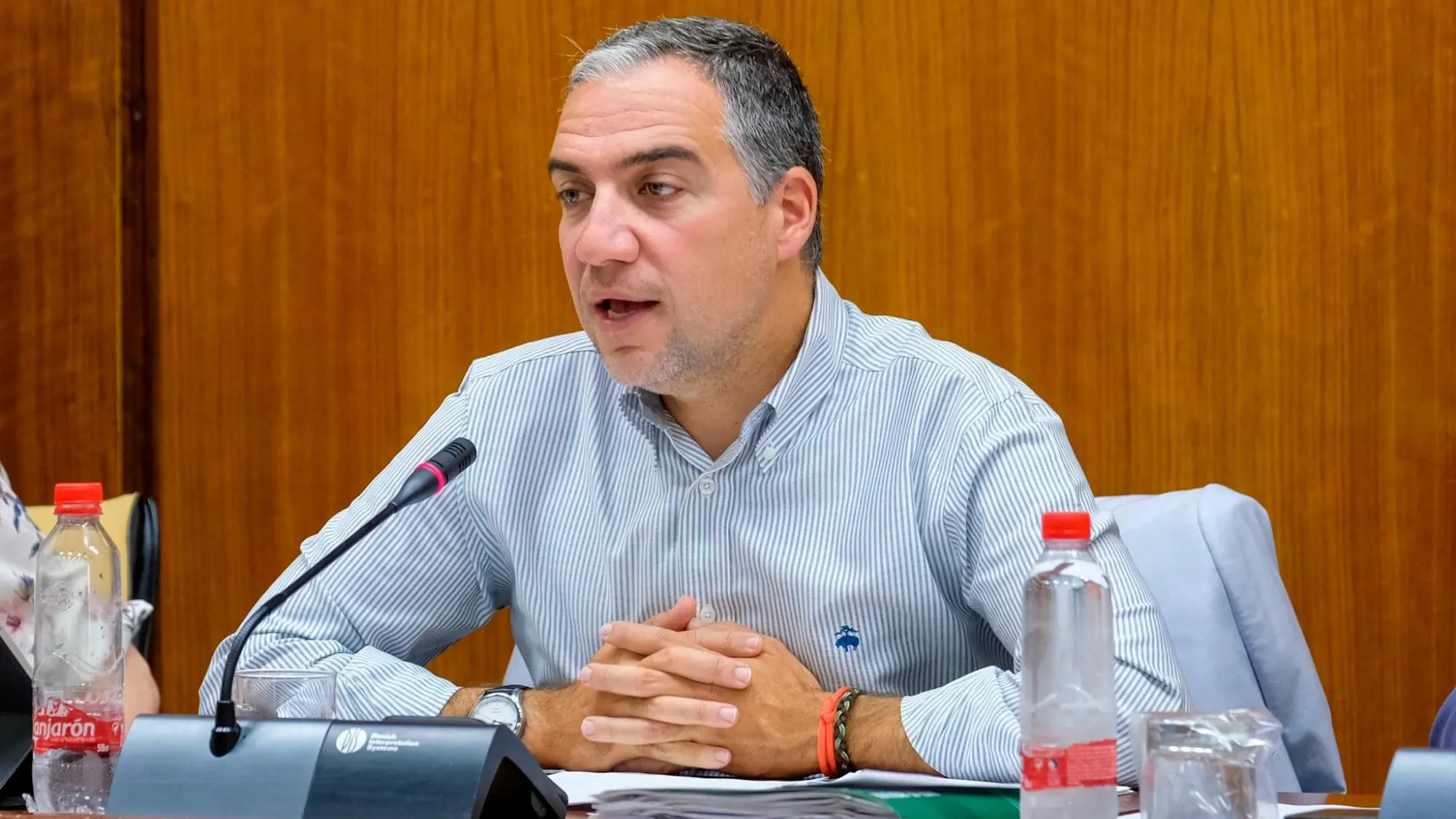 El consejero de Presidencia, Elías Bendodo, ayer en la comisión parlamentaria / Foto: La Razón