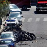 Así quedó el coche en el que viajaban los dos guardias civiles asesinados por ETA en Mallorca en 2009.