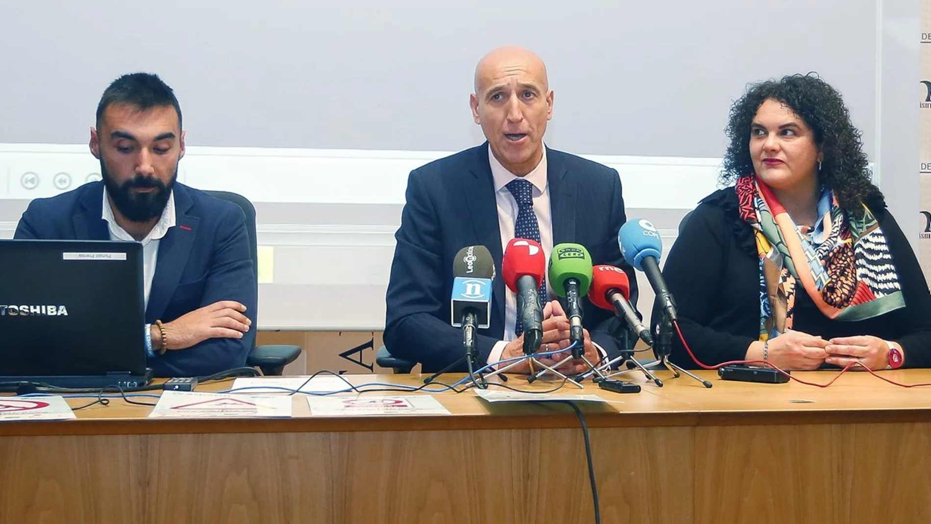 El alcalde de León, José Antonio Diez, durante la presentación de la campaña