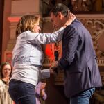 Susana Díaz junto a Pedro Sánchez, ayer en el Gran Teatro de Huelva / Foto: EP