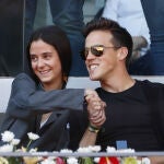 La pareja de la mano durante un partido en el Open de Tenis de Madrid en mayo de 2019