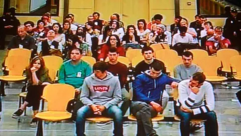 Imagen de archivo del juicio contra los agresores de dos guardias civiles y sus parejas en Alsasua en la Audiencia Nacional / Foto: Cipriano Pastrano