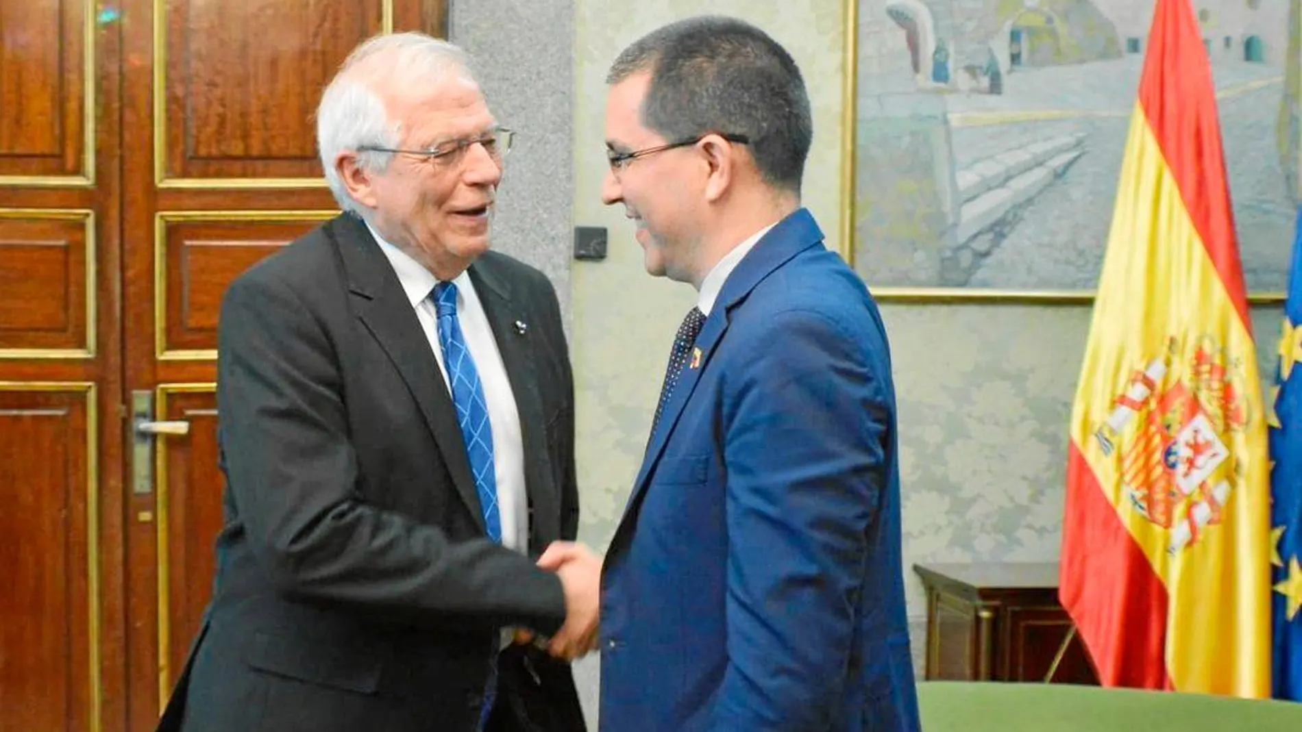 Josep Borrell se reunió ayer en Madrid con su homólogo venezolano, Jorge Arreaza