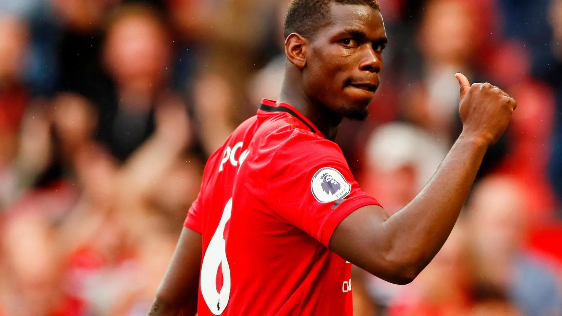 Pogba, con el Manchester United