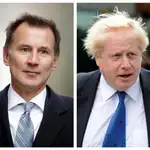 Jeremy Hunt y Boris Johnson/Ap