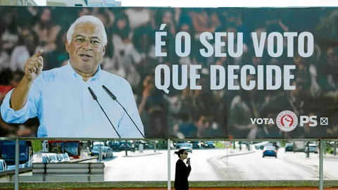 «Es tu voto el que decide», reza el eslogan electoral de los socialistas portugueses para las elecciones generales de este domingo