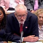 Jeremy Corbyn, líder del Partido Laborista, hoy en una intervención en Westminster