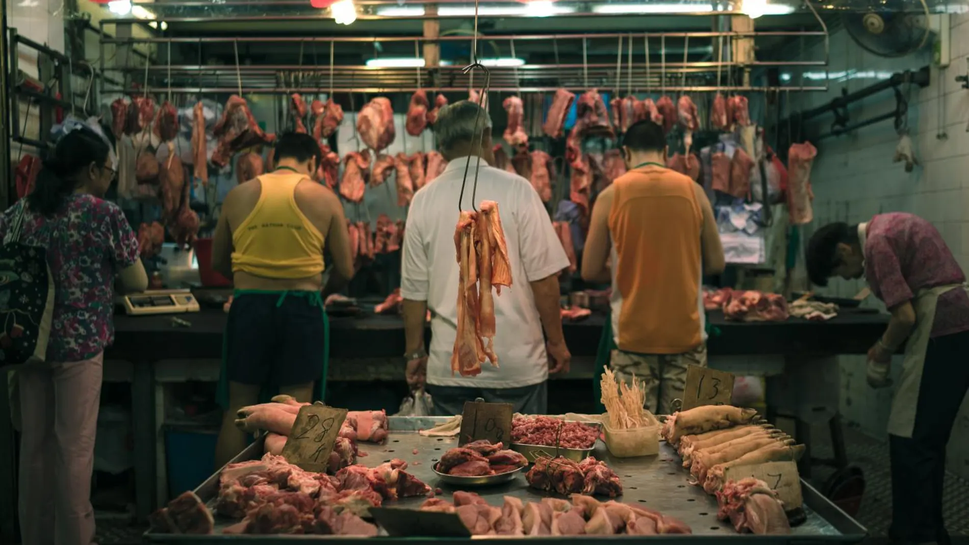 Un puesto de carne peruano