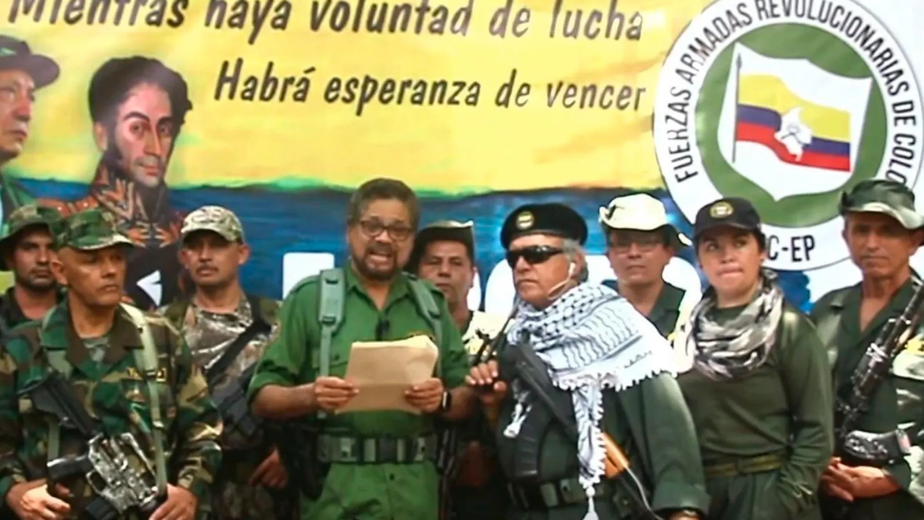 Iván Márquez en el momento de anunciar su vuelta a las armas en Colombia/Efe
