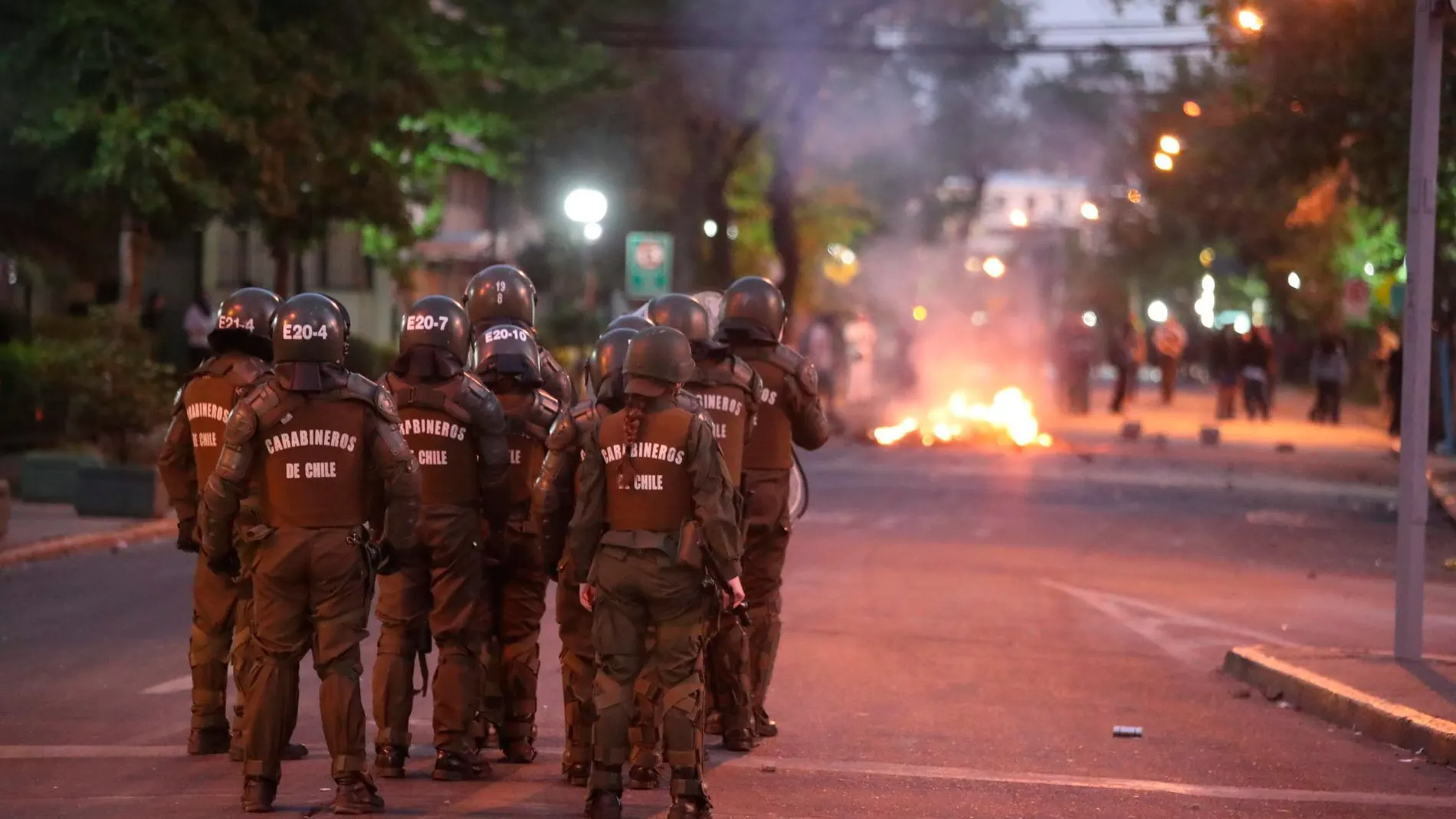 Las Fuerzas Armadas de Chile, en una calle de Santiago/EFE