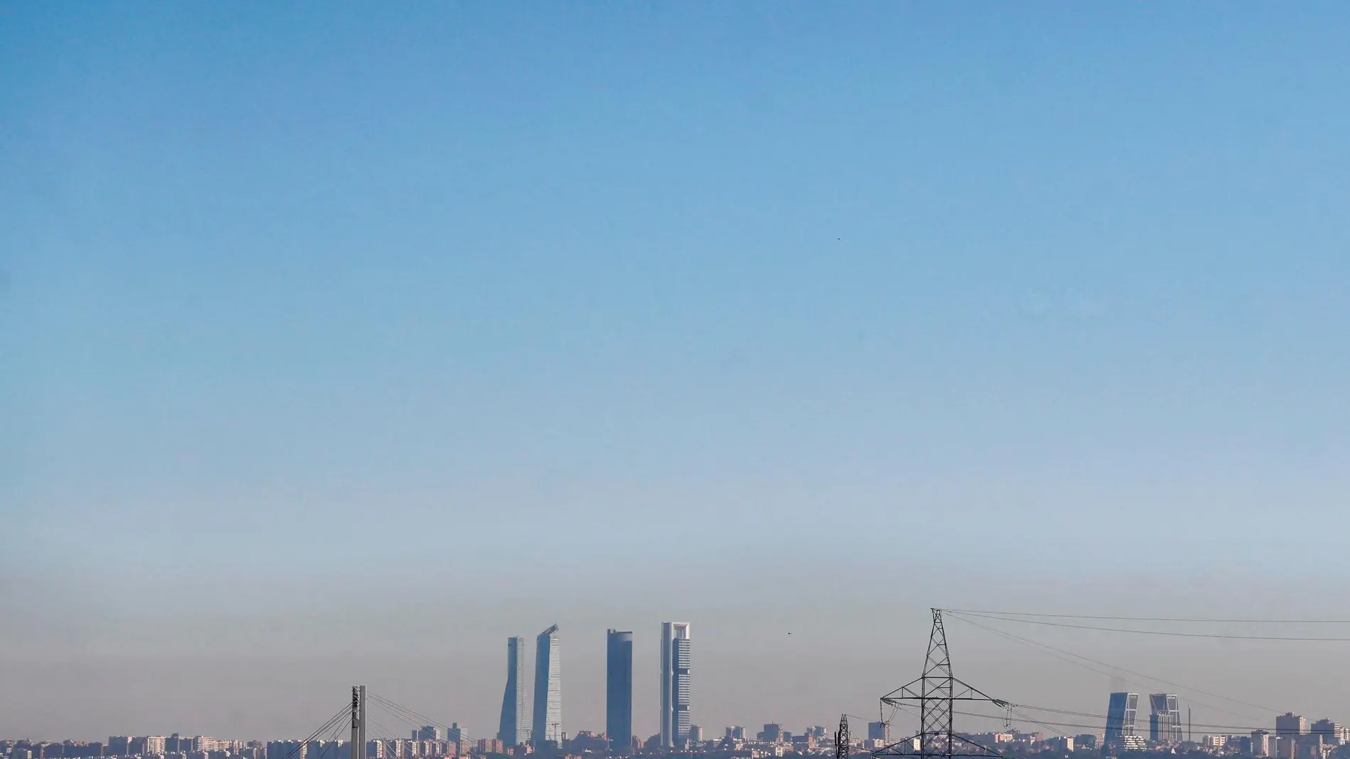 La famosa «boina» de contaminación sobre la ciudad de Madrid