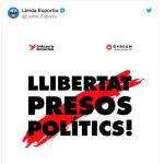 El tuit del Lleida tomando partido tras la sentencia del Proces