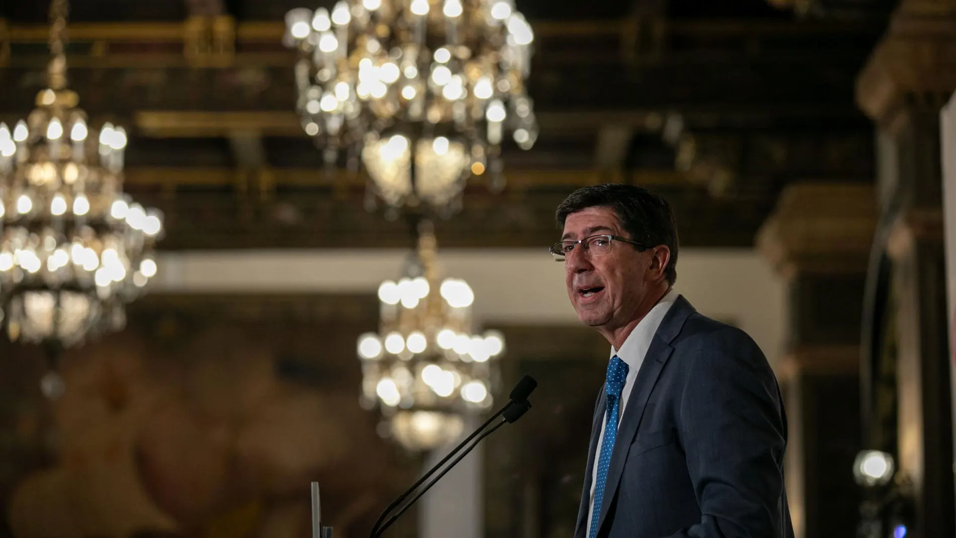 El vicepresidente de la Junta, Juan Marín, durante su intervención en el Fórum Europa /Foto: EP