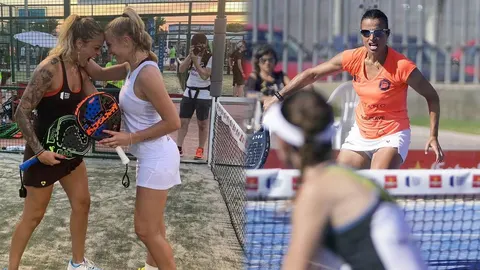 Alba Galán junto con Victoria Iglesias y Ana Catarina Nogueira