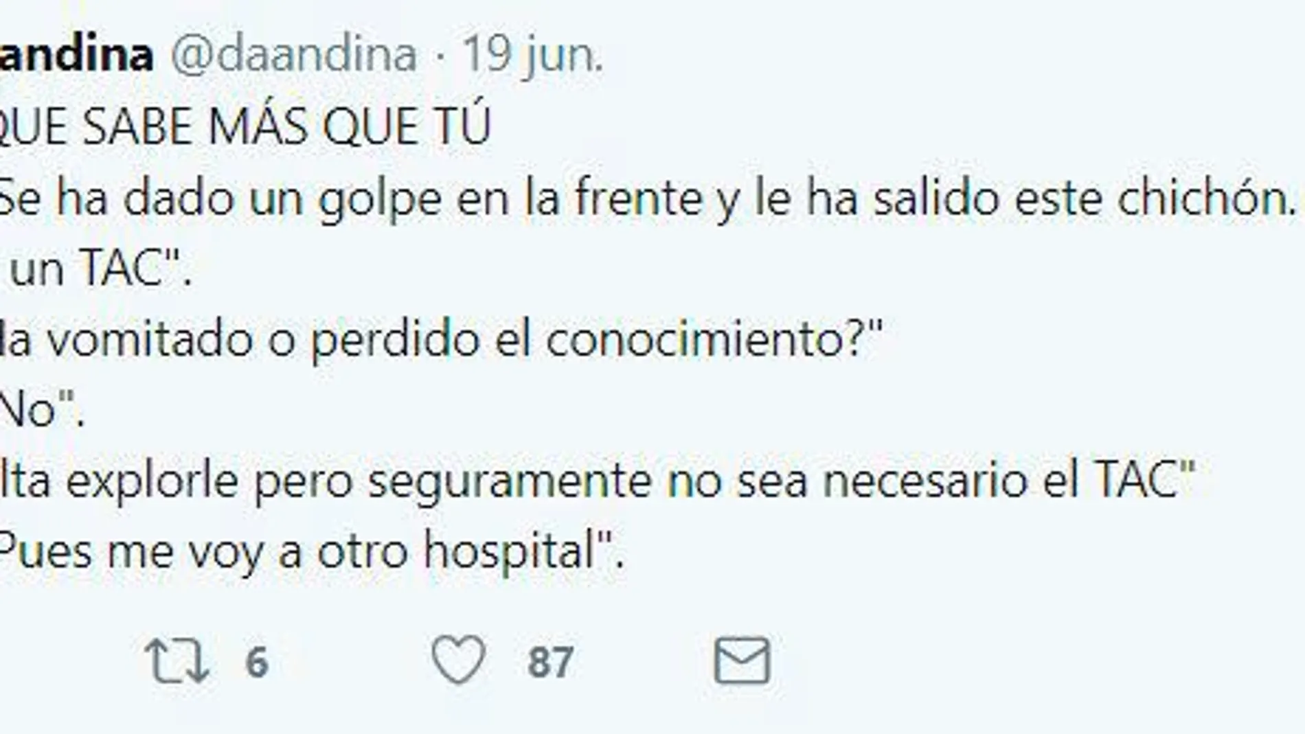 El hilo viral sobre los 12 tipos de padres que van a Urgencias con sus hijos sin necesitarlo