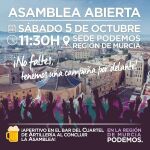Podemos Región de Murcia convoca una asamblea abierta para preparar la campaña